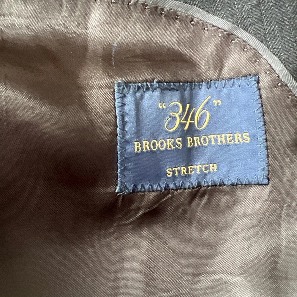 Brooks Brothers 346 Blazer Mens‎ 46R Gray Wool Blend Suit Jacket Coat